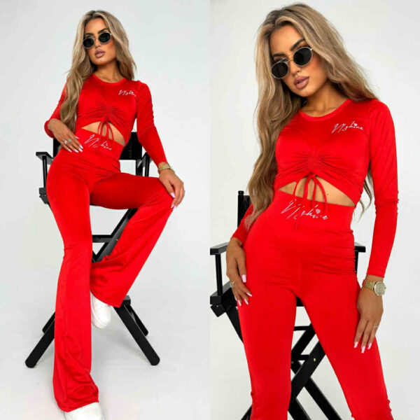 ROXI BLUZKA/TOP, kolor CZERWONY, rozmiar xs/s i s/m + CZARNY haft, od ręki