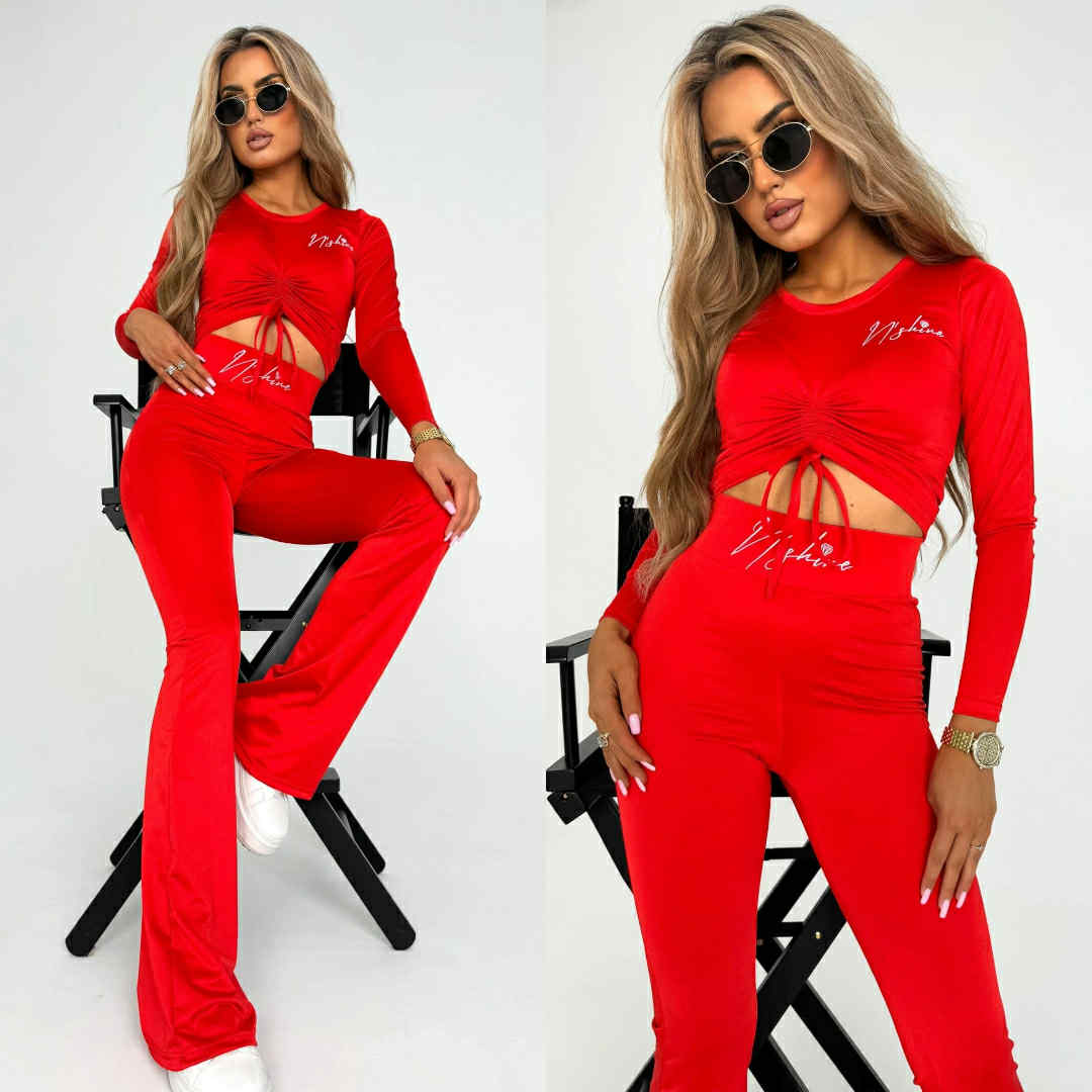 ROXI BLUZKA/TOP, kolor CZERWONY, rozmiar xs/s i s/m + biały haft, od ręki