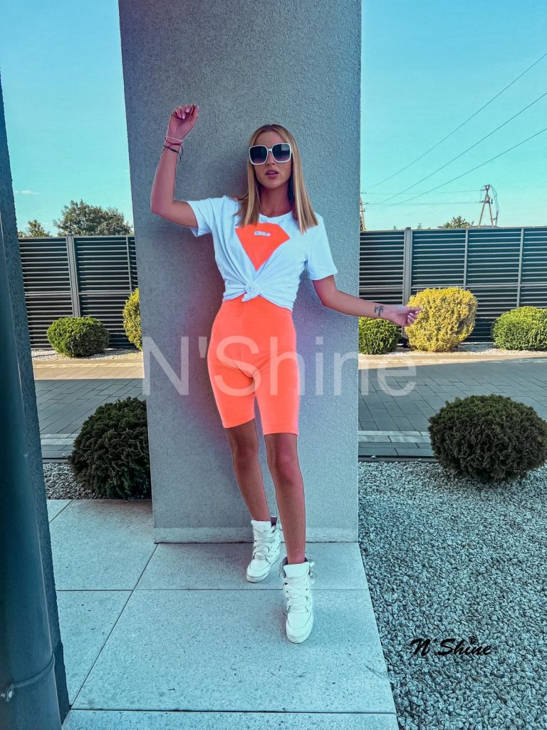 SIA T-SHIRT z NEONOWYM MOTYWEM