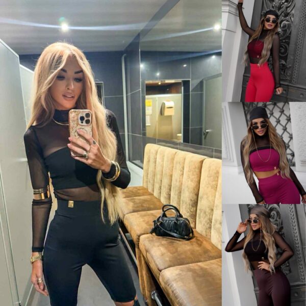 BLUZKA DELLE kolor czarny s/m od ręki
