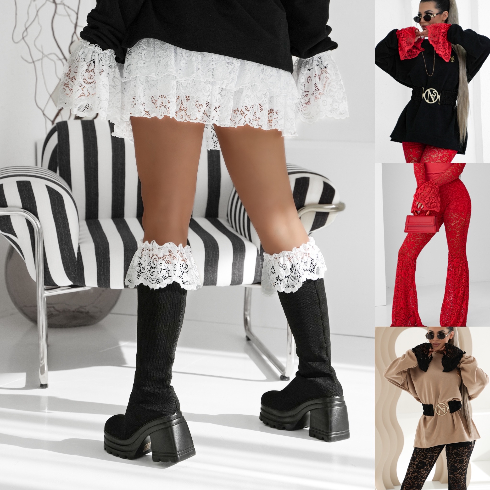 NAKŁADKI NA BUTY CHERRY LACE w 3 kolorach