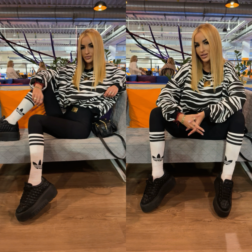 Bluza ZEBRA oversize ze ściągaczem