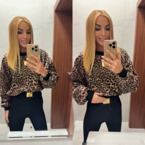 BLUZA PANTERKA z troczkiem uni od xs do l