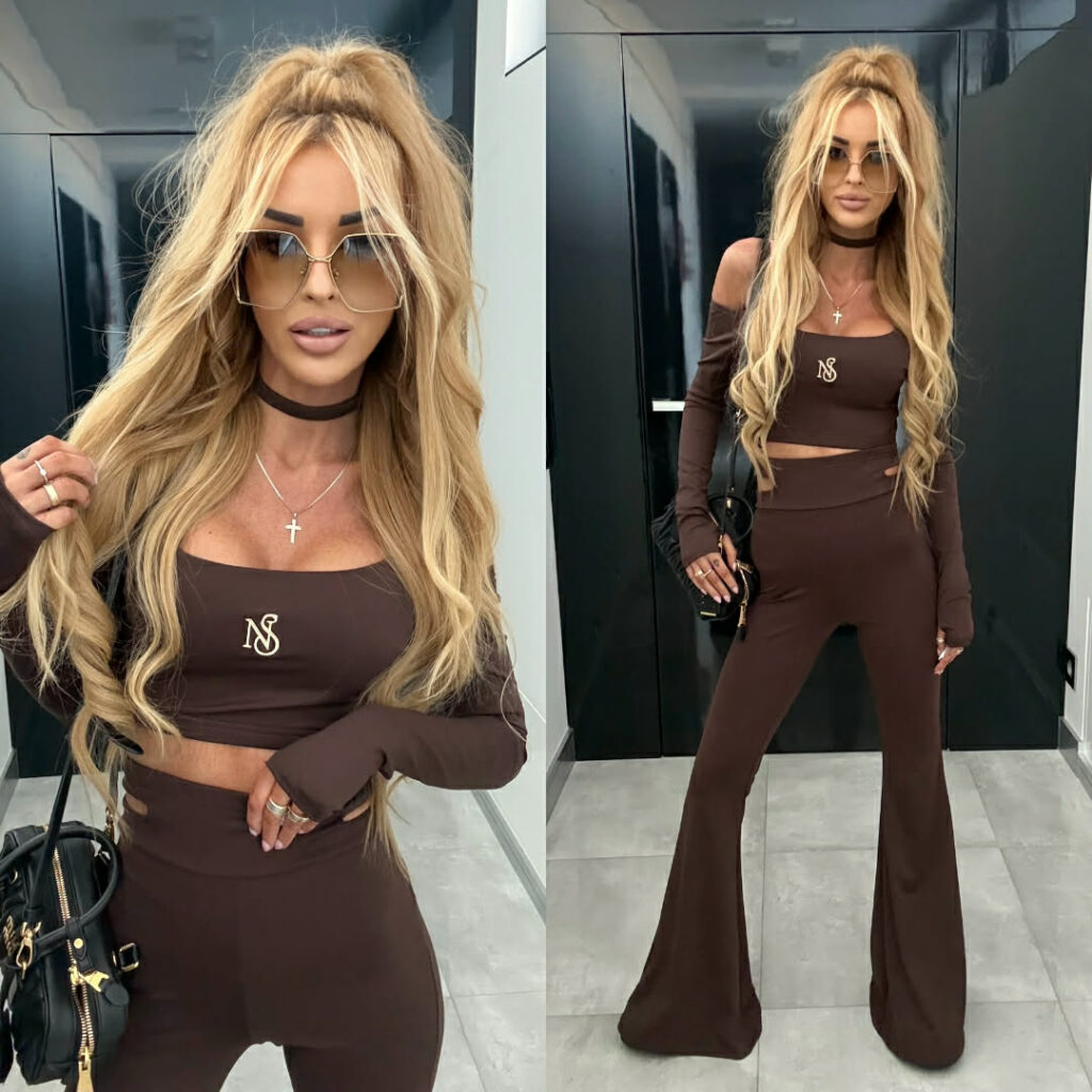 Komplet SENSUAL z legginsami, biel, S/M — od ręki