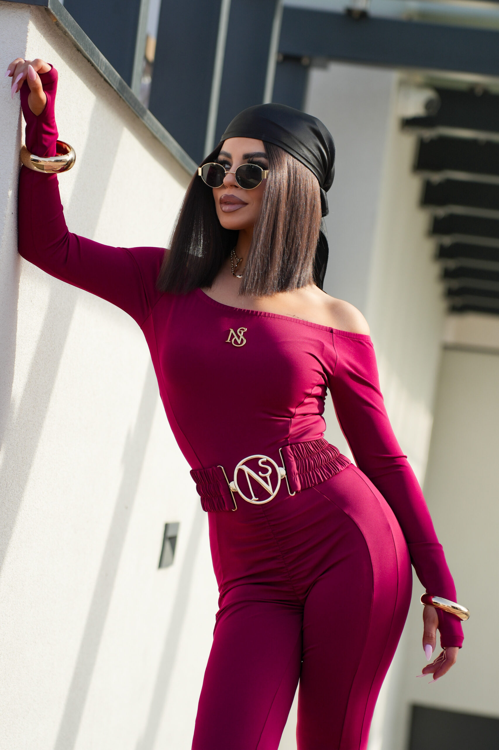 KOMBINEZON LIWION z paskiem w 6 kolorach - obrazek 59