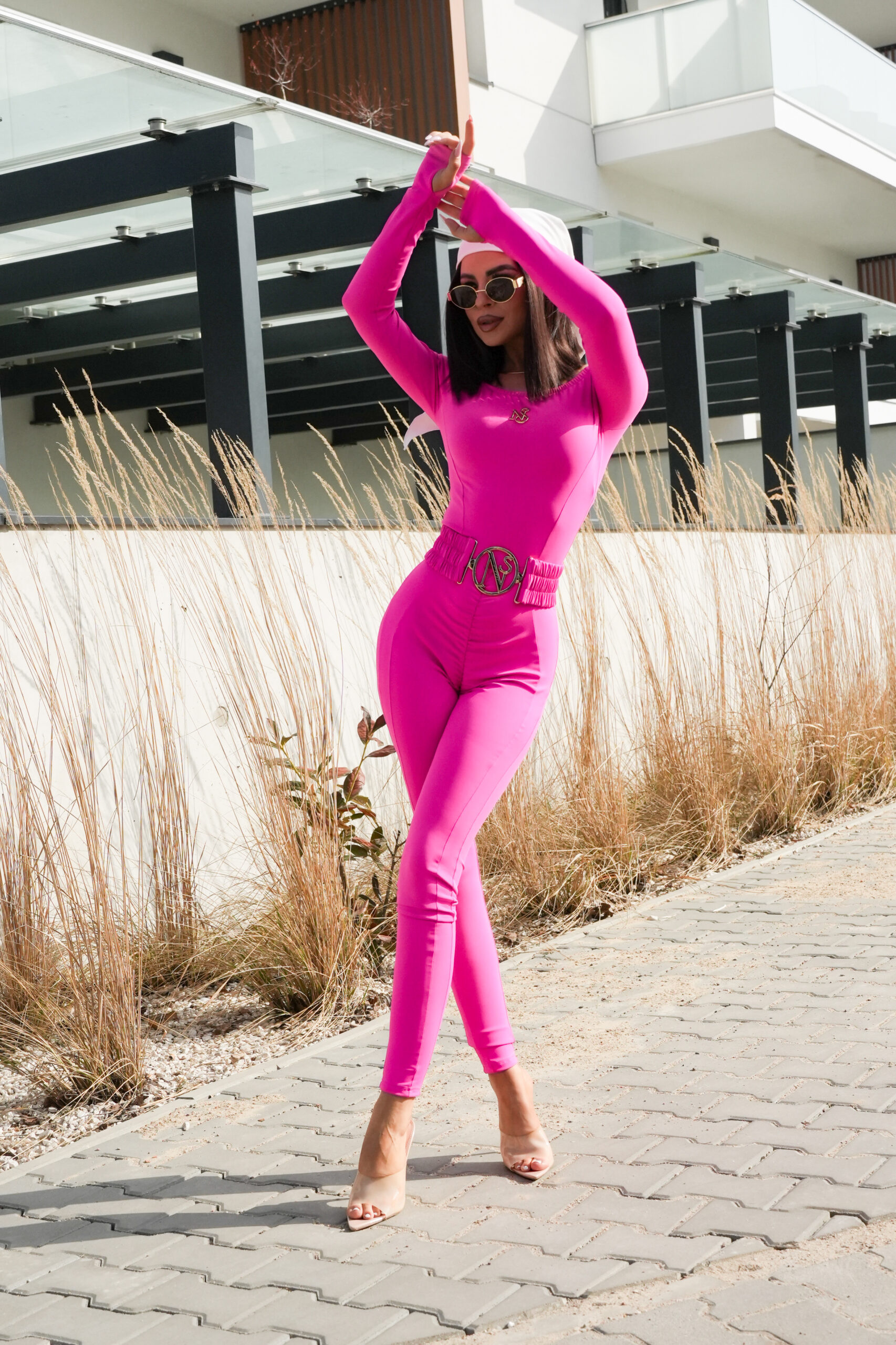 KOMBINEZON LIWION z paskiem w 6 kolorach - obrazek 50