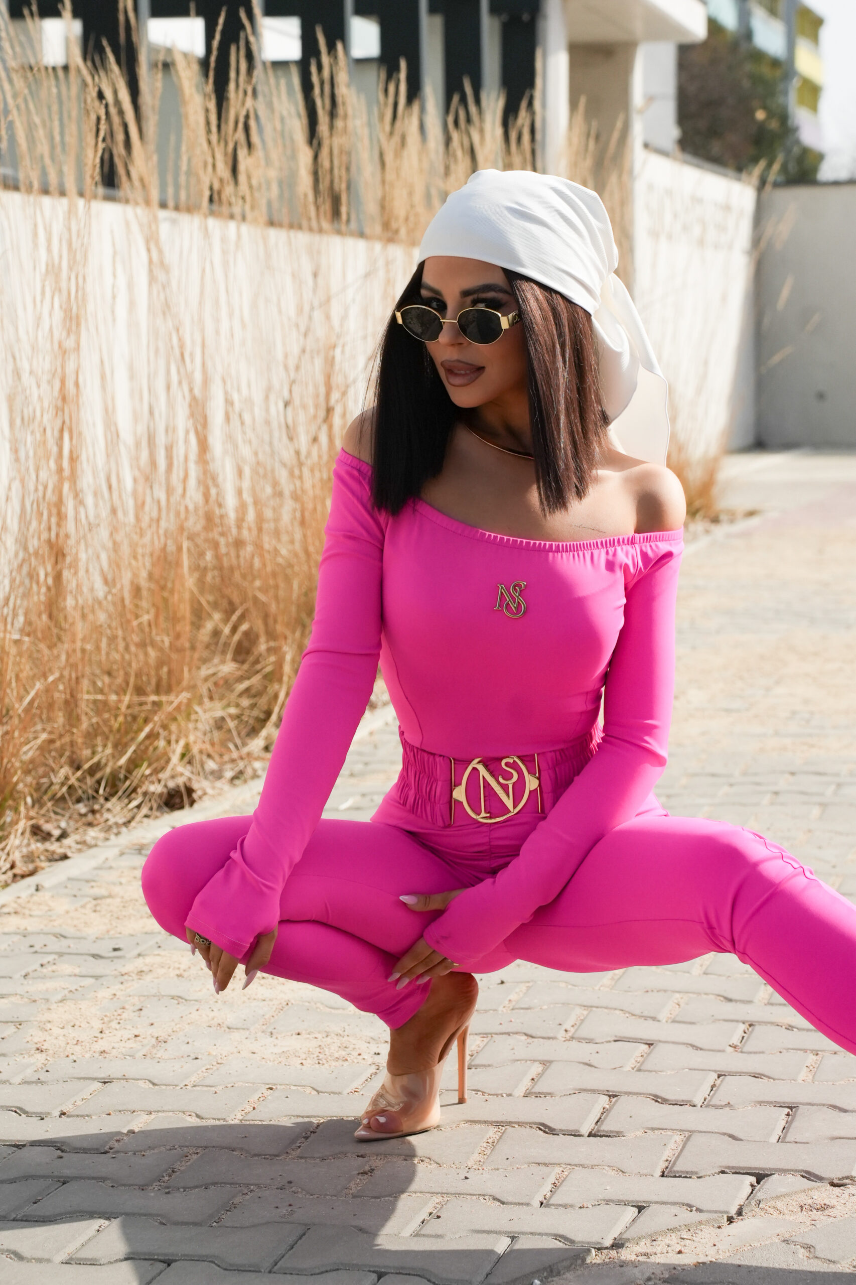 KOMBINEZON LIWION z paskiem w 6 kolorach - obrazek 53