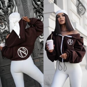 BLUZA CHABER/BRĄZ z suwakiem uni od xs do l