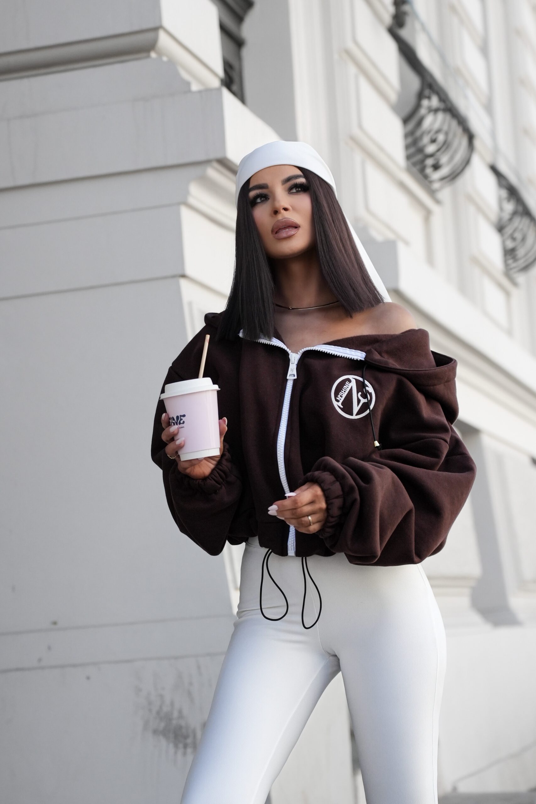 BLUZA CHABER/BRĄZ z suwakiem uni od xs do l - obrazek 13