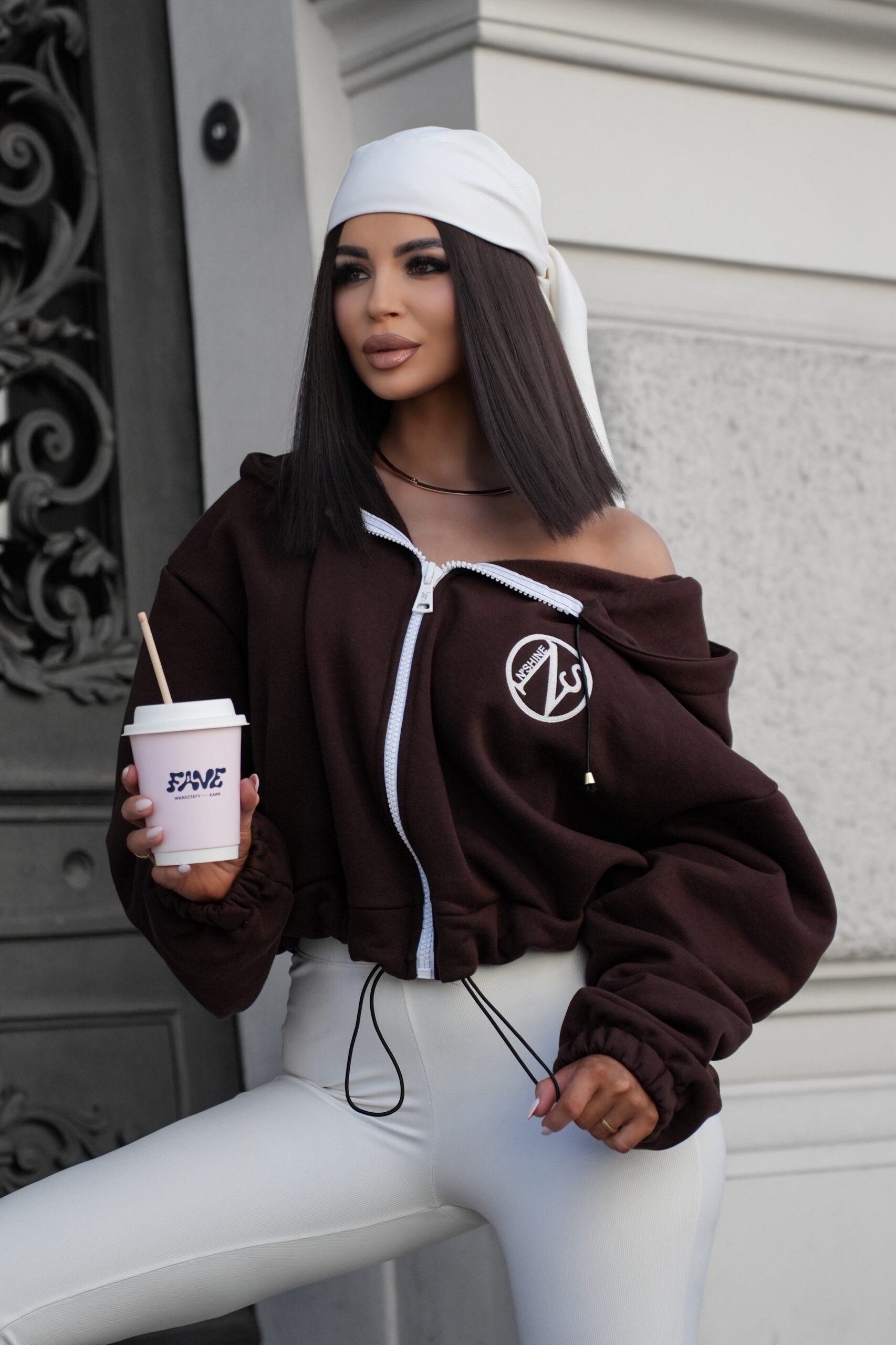BLUZA CHABER/BRĄZ z suwakiem uni od xs do l - obrazek 11