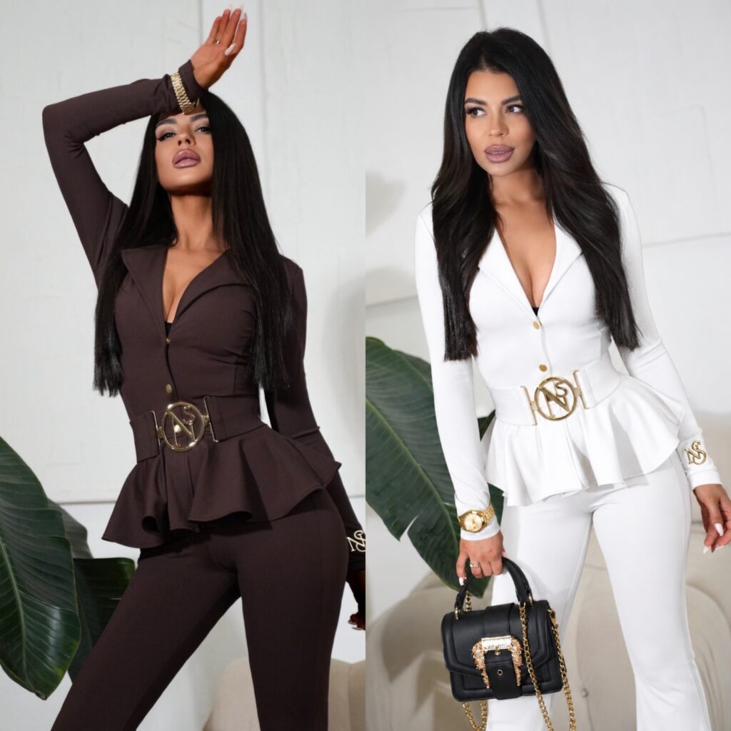 Komplet PEPLUM w wielu kolorach